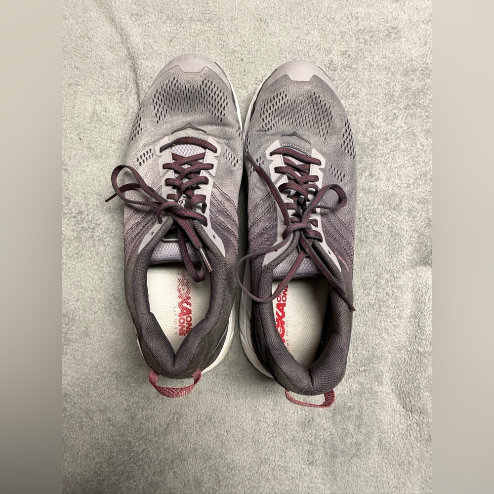 Men’s Hoka OneOne Clifton 6 Gull/Obsidian Mesh Size14 2E